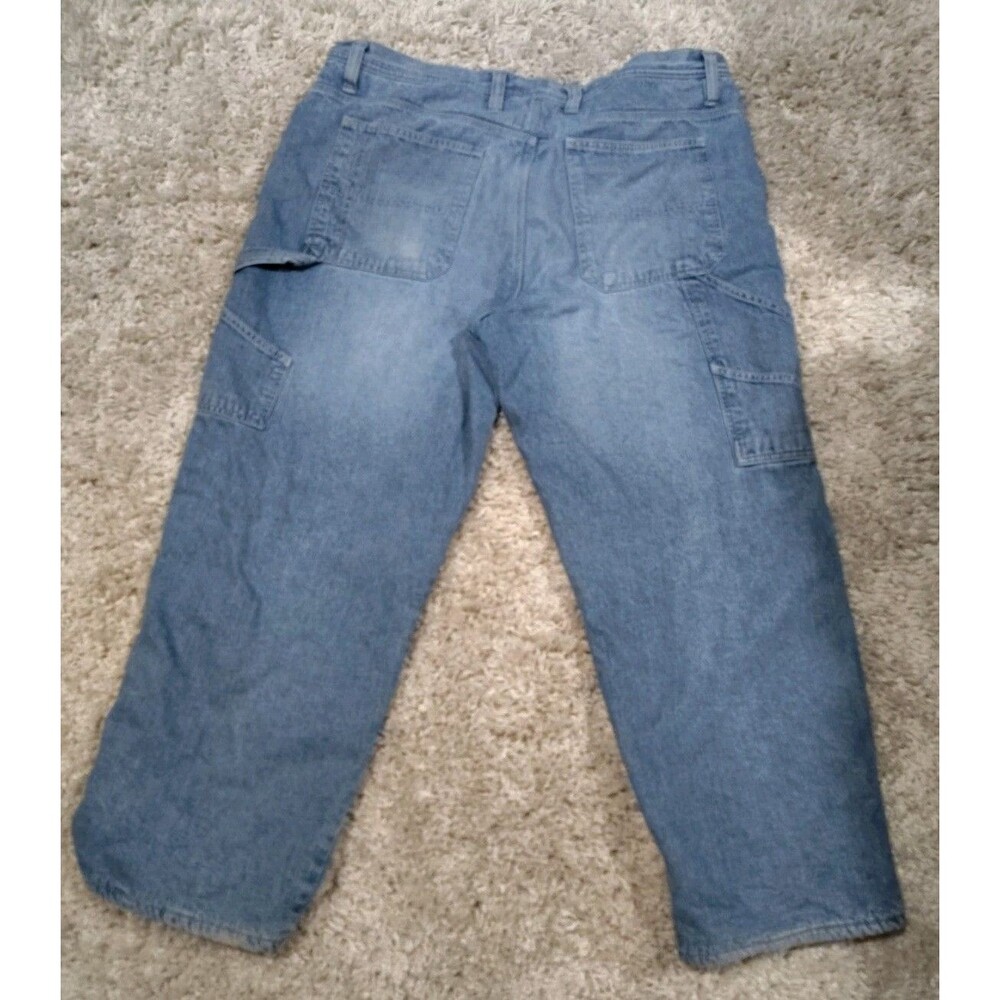 Vintage Faded Glory Fleece Lined Carpenter Pants Men Size 42 x 30 Outdoors Farm - Picture 3 of 7